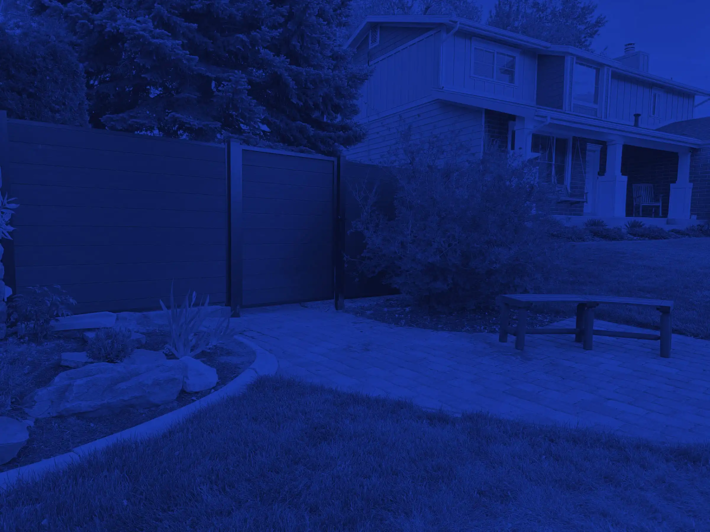 Finished fence and landscaping work in the Alpine area